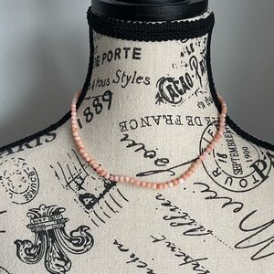 Angel Skin Coral Vintage Pink Single Strand Necklace